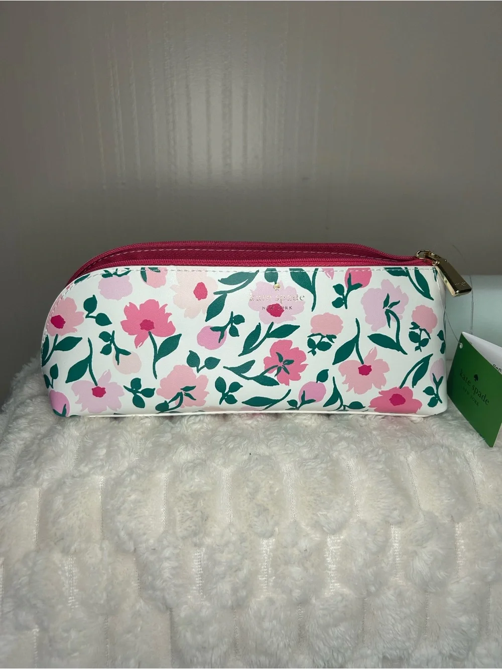 Kate Spade Peony Floral Pencil Pouch w/ Accessories